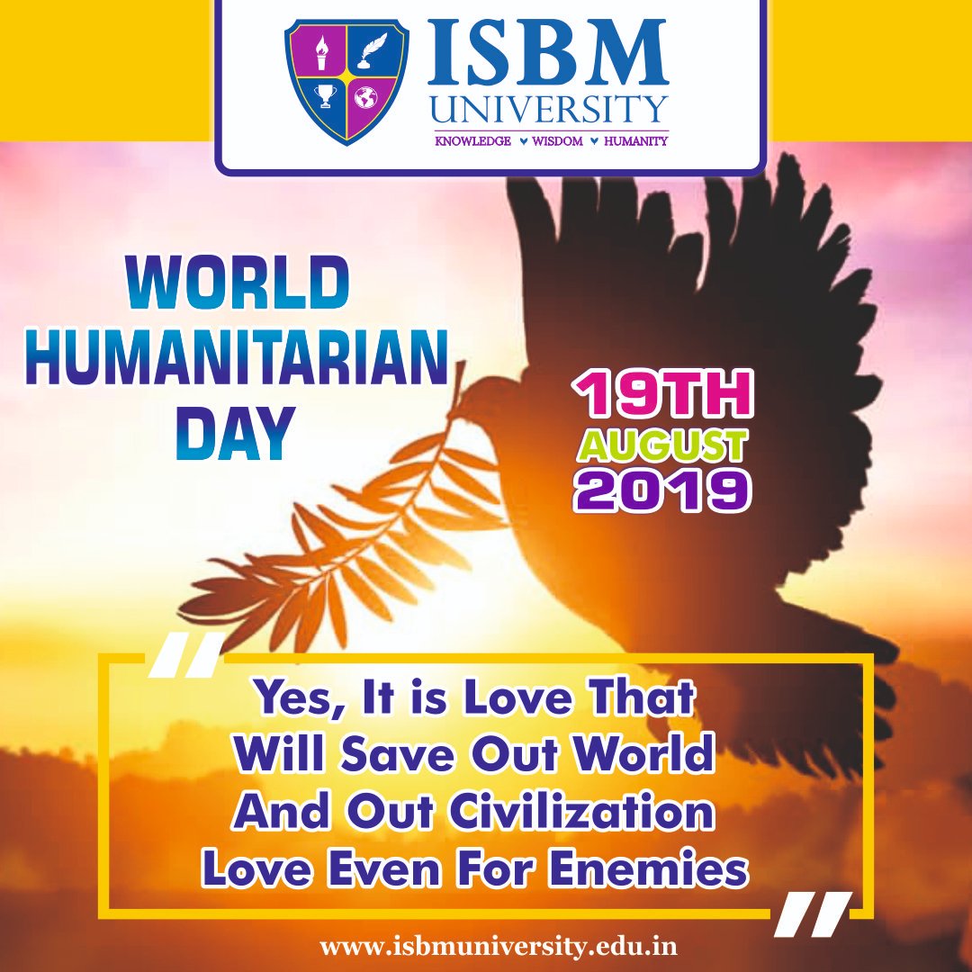 ISBMUniversity's tweet photo. “For to be free is not merely to cast off one’s chains, but to live in a way that respects and enhances the freedom of others.”
#World #HumanitarianDay2019 
#ISBMUniversity https://t.co/0uUAaEaRIv