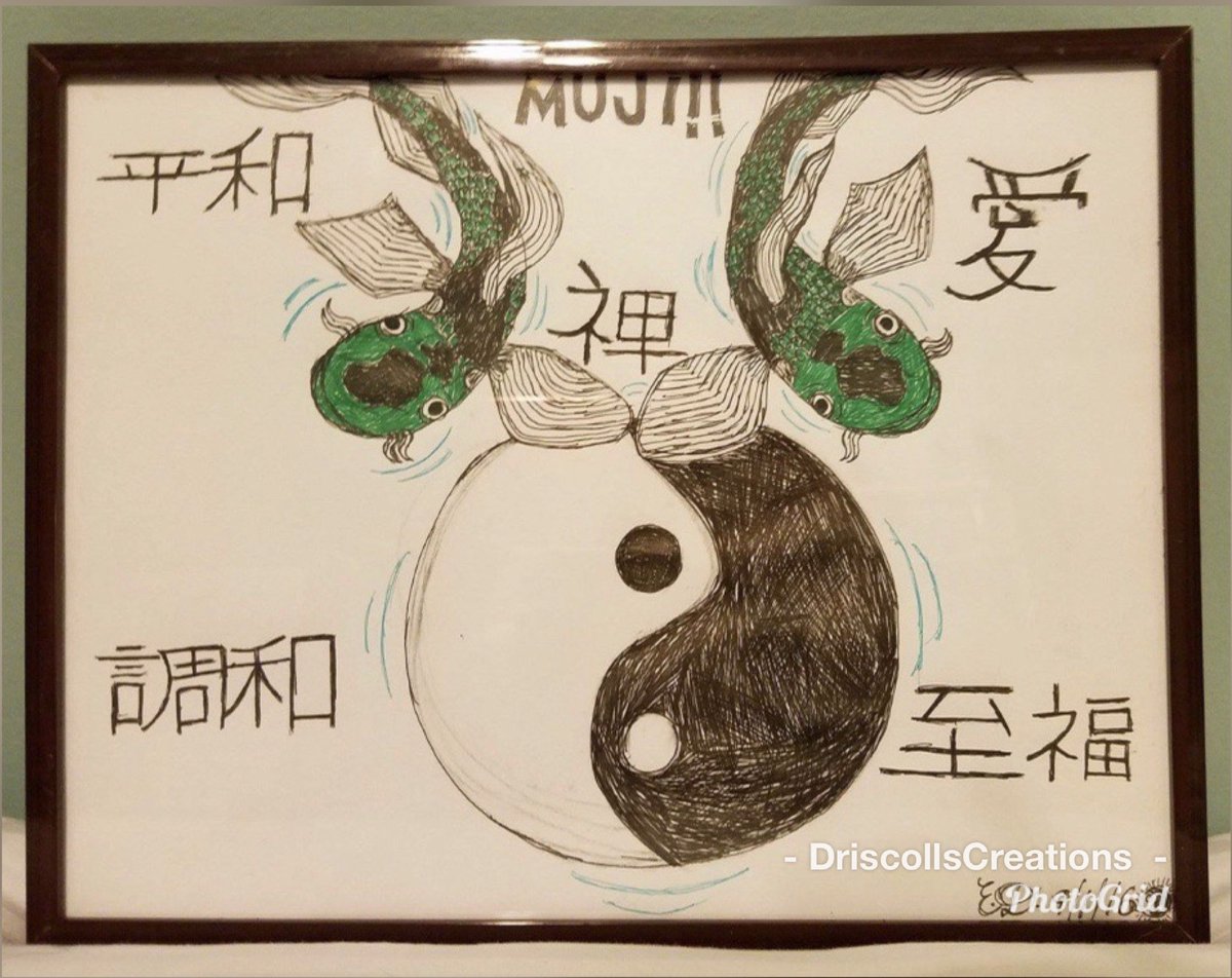 dcart93's tweet photo. #drawing #art #inkart #gelpens #muji #coy #zen #coyfish #yinyang #otaku #kanji #classic #traditionalart #artist #writer #jewelrymaker #etsyseller #etsy #throwback #aspiringentrepeneur https://t.co/hkyKHYXHJi