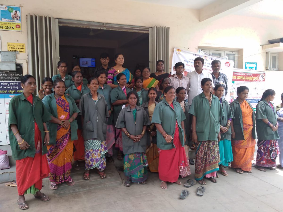 Biocon_FDN's tweet photo. Glimpses from the NCD screening camp in Vrushabhavati Nagara ward in #Bengaluru. More than 40 BBMP sanitation workers were screened in this camp conducted by #BioconFoundation and #BPAC. #EmpoweringCommunities #EngagedForImpact https://t.co/xgr8MtfnXi