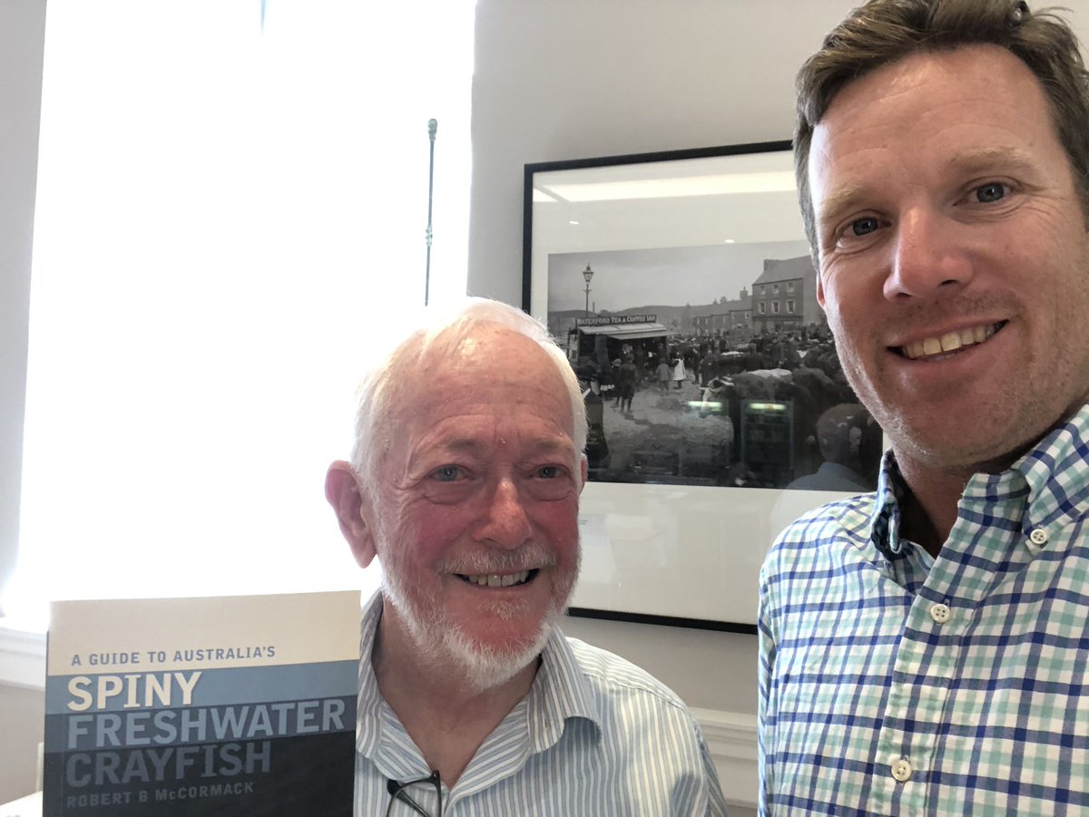 movedecologist's tweet photo. Lovely time in Dublin, visiting Trinity College Dublin emeritus fellow Julian Reynolds who has been studying freshwater crayfish for longer than I have been alive! @ChurchillTrust https://t.co/W7RLR3Ugvr