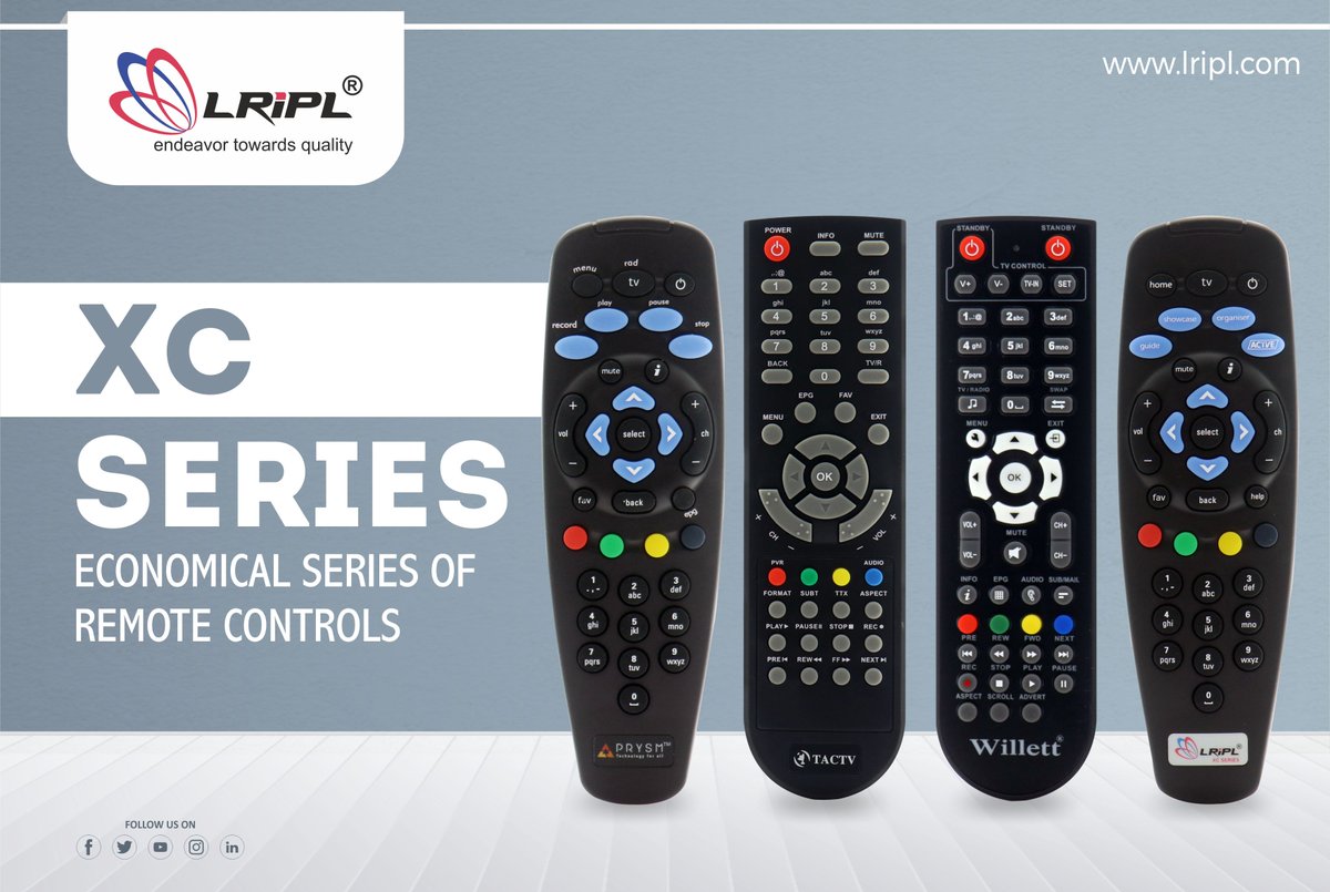 LRIPL's tweet photo. Hurrah !!🥳 LRIPL is here with its all new economical series of Remote Control "Get your Remote in pocket friendly price." 😍
#RemoteControl #Remote #LRIPL #rLEDremote #LCDremote #settopboxremote https://t.co/9qR1wMPWo6