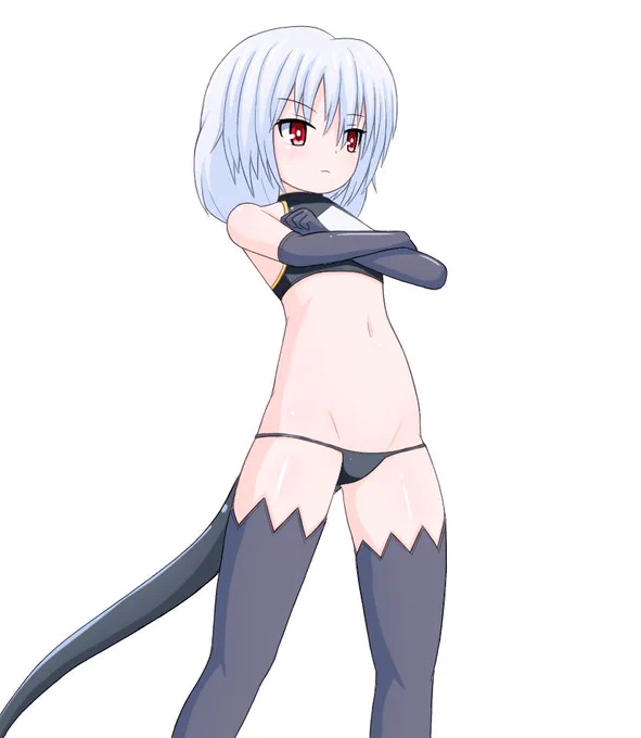 絵233号「敵その5さん」尻尾っ娘戦闘立ち絵リメイク。 