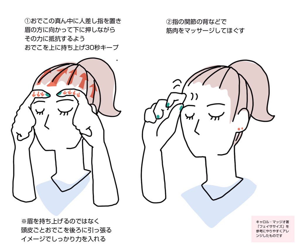 オデコのシワが気になってきたら、私の場合この顔トレを一週間(気がむいた時にやるだけ)続けると目立たなくなります。しばらくほっといたらまた戻るけど。笑
目の周りの疲れがパッととれて視界が明るくなる感じもあるので、デスクワークで疲れた時にも是非是非やってみて
#美容垢 #マッサージ 