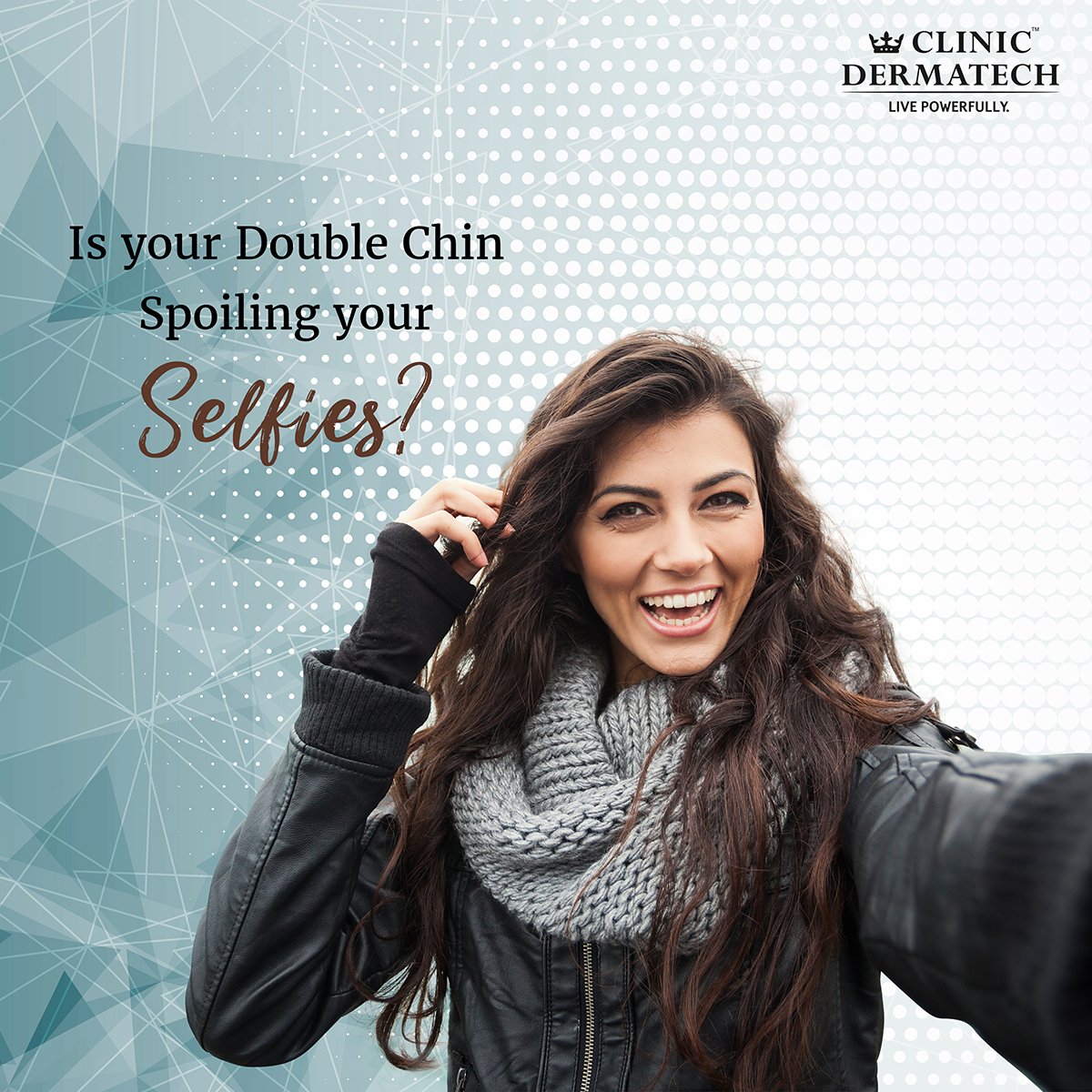 clinic_dermatec's tweet photo. Don't let anything come in the way of you and the perfect selfie; especially not a Double Chin. Get a photo-friendly, contoured chin by connecting with Clinic Dermatech experts at 8905320330. #ClinicDermatech #LivePowerfully #DoubleChinReduction #Face #SkinCare https://t.co/jFVQyaKWVe