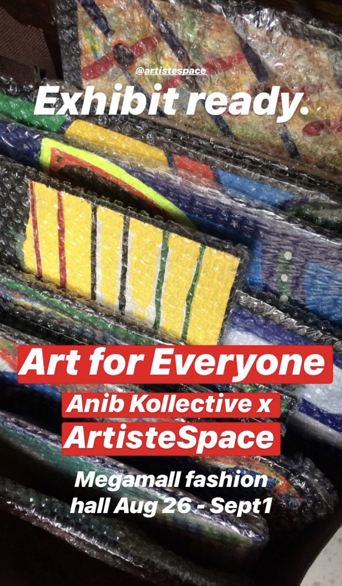 anibkollective's tweet photo. ArtisteSpace will be holding an exhibit, showcasing various artworks from different artists in the country - and we’ll be there! 

Catch us @ SM Megamall Fashion Hall on August 26 - September 1, 2019!

See you there! #kapayapaan #paintings https://t.co/bsjWGmVkRZ