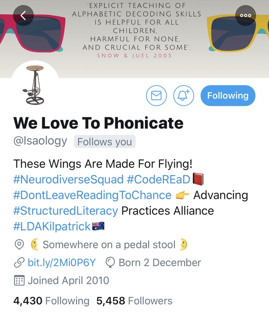 TaniaJames's tweet photo. If youβre not following these guys on Twitter - get onboard - @Isaology #EDI #PASkills #literacy #reading #phonics #phonicsdebate #knowbetterdobetter #dontleavereadingtochance https://t.co/q8ngN10dIS