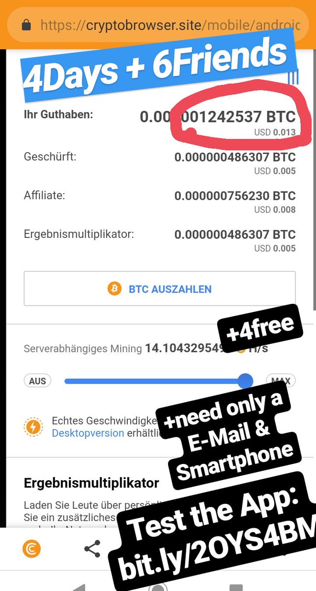 winiceee's tweet photo. Catch the Crypto Browser App, make it self & Look what i got: 💹
Catch the App & Test ist self 😍
#doit #testit #Mining #cryptomining #Crypto #bitcoin #btc #niceapp #goodapp #Apps #appsearch #money #momeyinthephone https://t.co/gTaatIgSPG