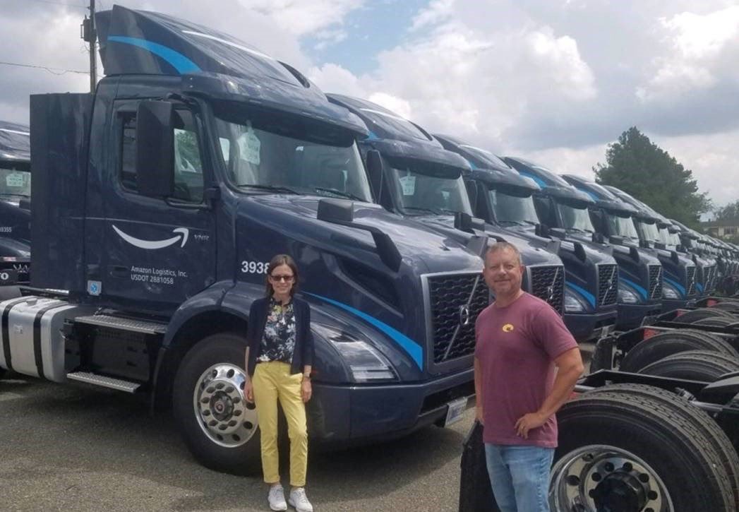 nickrushva's tweet photo. and @VolvoTrucks (where the new Amazon trucks are assembled), followed by participating in fun events like Touch A Truck. https://t.co/g4D8WgScLk