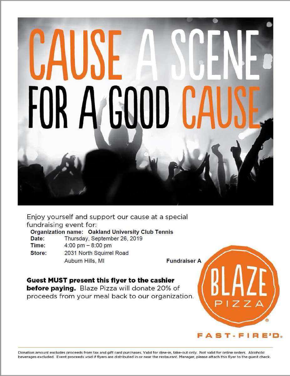 OU_TennisClub's tweet photo. Fall Fundraising!
-Bowling Fundraiser on Sat, Sept. 21st 2-5pm 
-Blaze Pizza on Thur, Sept. 26th 4-8pm
**All proceeds support OU Club Tennis**
Hope to see you all there to support a GREAT cause😀 https://t.co/A1mqo0XoLj