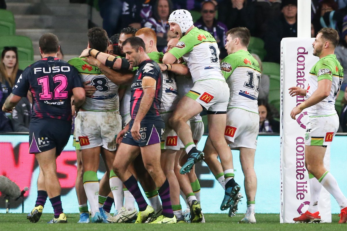 RaidersCanberra's tweet photo. Check out all the best photos from that memorable win over the Storm.

📸 https://t.co/wvbFi8lCYn

#WeAreRaiders #NRLStormRaiders https://t.co/a2vNBmfD1L