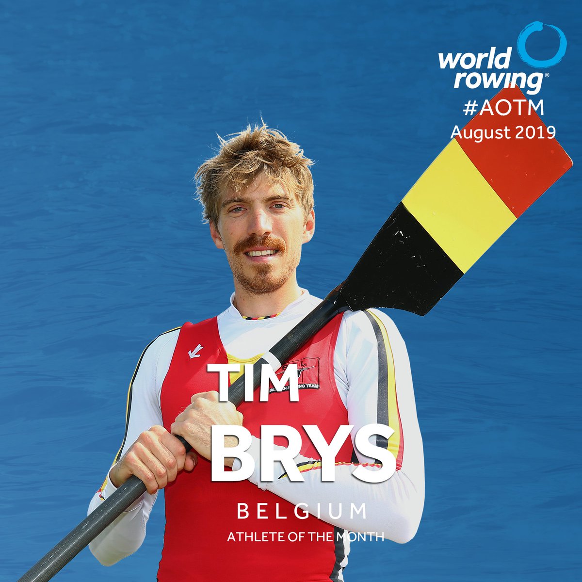 The very talented Tim Brys is our August Athlete of the Month. #AOTM #worldrowing  worldrowing.com/athletes/athle…