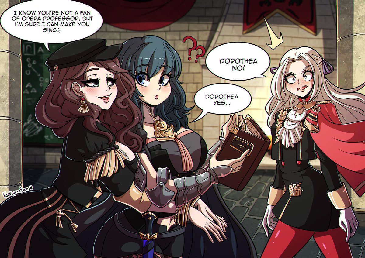 kinkymation's tweet photo. Dorothea and Edelgard are Big Gay Energy™ but i bet they both suck at pick up lines https://t.co/LUAAYBirWl