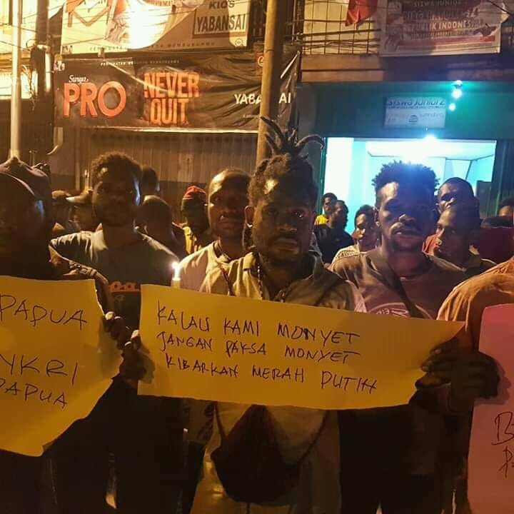 Fahmie1919's tweet photo. KAMI MONYET.. 
@jokowi 
@ILCtv1 
@kompascom 
@setkabgoid
 
#savePapua 
#kamiMonyet https://t.co/hjKoxfzNvw