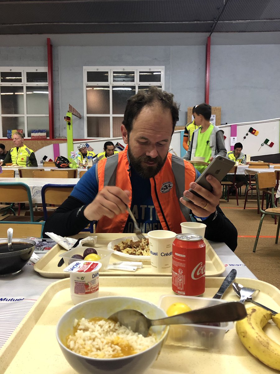 StefRandolph's tweet photo. Villaines. 217km in. 260 until sleep. 995 until done. I can still math! And we’re on track for time. #parisbrestparis2019 #parisbrestparis #pbp2019 #brestorbust https://t.co/I3y7VgHOvp