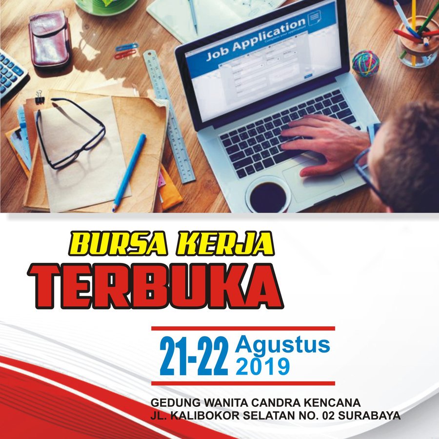 Bursa Kerja Terbuka hadir lagi!!

Yang lagi cari kerja, yuk monggo datang semua kesini 😊

🗓️ : Rabu-Kamis, 21-22 Agustus 2019
🏢 : Gedung Wanita Candra Kencana
📍 : Jalan Kalibokor Selatan No. 02, Surabaya

Gratis tiket masuk ya luur! 😉