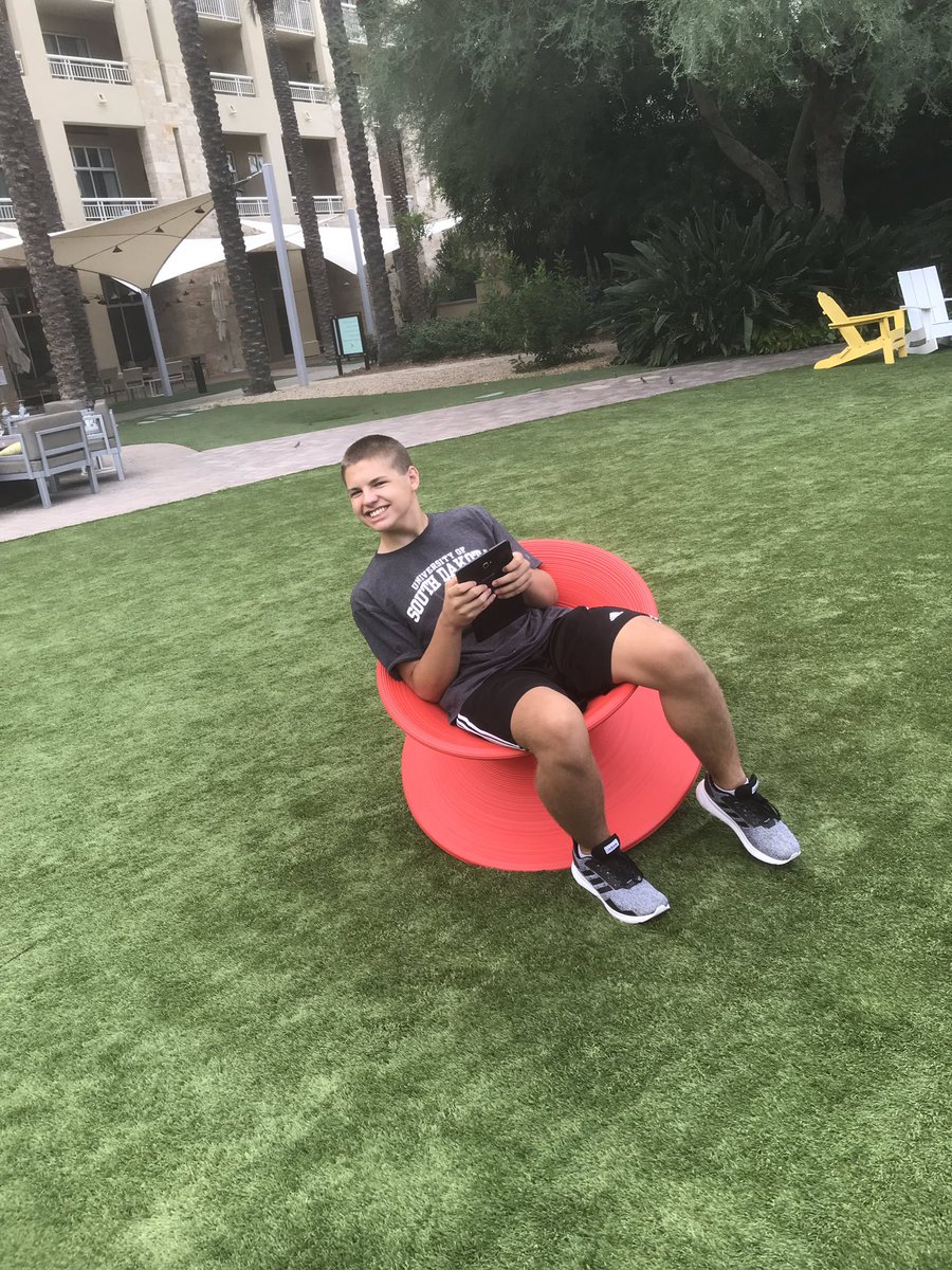 AndreaWange's tweet photo. Getting in some sensory!!! We need these chairs! 🧩🧩 #autism #azedtransition https://t.co/5y9EHplVqn
