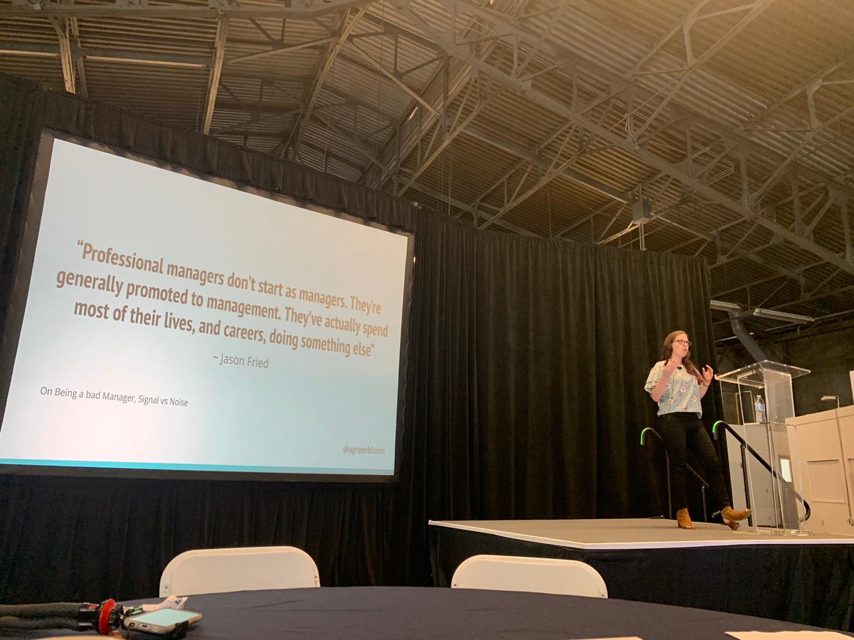 Agreenbloom's tweet photo. Thanks #WSC2019Conf for having me speak about Managing Up today!

As a first time conference speaker I couldn't have asked for a better atmosphere 😍 https://t.co/4TODgQpzap