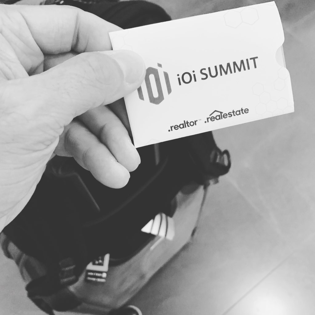 And so it begins! In Seattle for the <a href="/nardotrealtor/">National Association of REALTORS®</a> annual #iOiSummit. Going to be a great week! Love seeing the .realtor and .realestate domains on the sleeve for my room key!