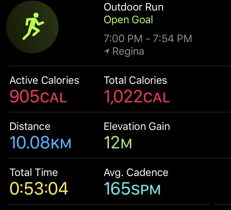 Another run in the books at the Stars Ignite 10K at <a href="/WascanaCentre/">Wascana Centre</a>. 

Run was in support of two good causes <a href="/IgniteYQR/">Ignite</a> and <a href="/STARSambulance/">STARS</a> 

New personal best in the 10K!

Next challenge is the 21K at <a href="/RunQCM/">GMS Queen City Marathon</a>. Looking forward to it!