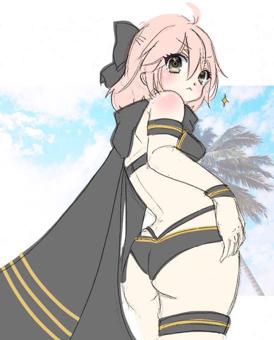 #FGO
水着沖田さんおめでとうのラクガキ 