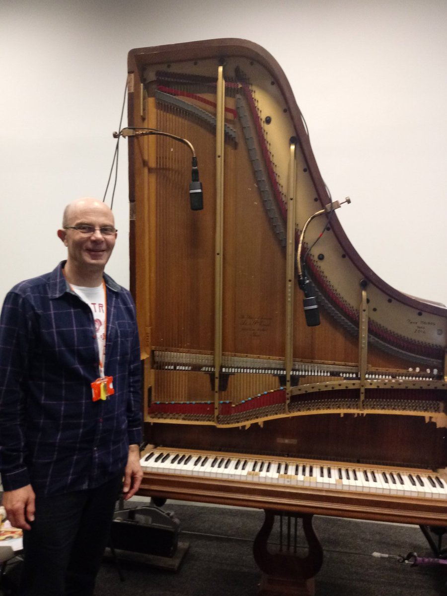 MarkHagger7's tweet photo. Me and the amazing inside out piano by Sarah Nicholls and her team.  So looking forward to hearing it tomorrow @chethampiano.   https://t.co/XZ5D1rEEDF

#piano #manchester @KawaiPianosUK @valepianos https://t.co/pBqsvu2282