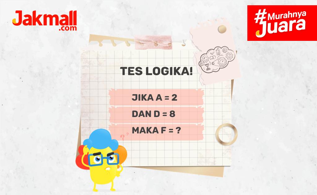 jakmall's tweet photo. Yuhuu Jakmallers! Pagi-pagi gini mimin mau kasih kalian tes logika nih biar pada gak ngantuk 😜 Kira-kira ada yang bisa jawab ga F itu berapa?

Komen di bawah ya jawaban kamu SEBANYAK-BANYAKNYA!
😊👇

#Jakmall #MurahnyaJuara #teslogika #tebaktebakan #tebak #tebakangka #challenge https://t.co/g6K2IpJqLn