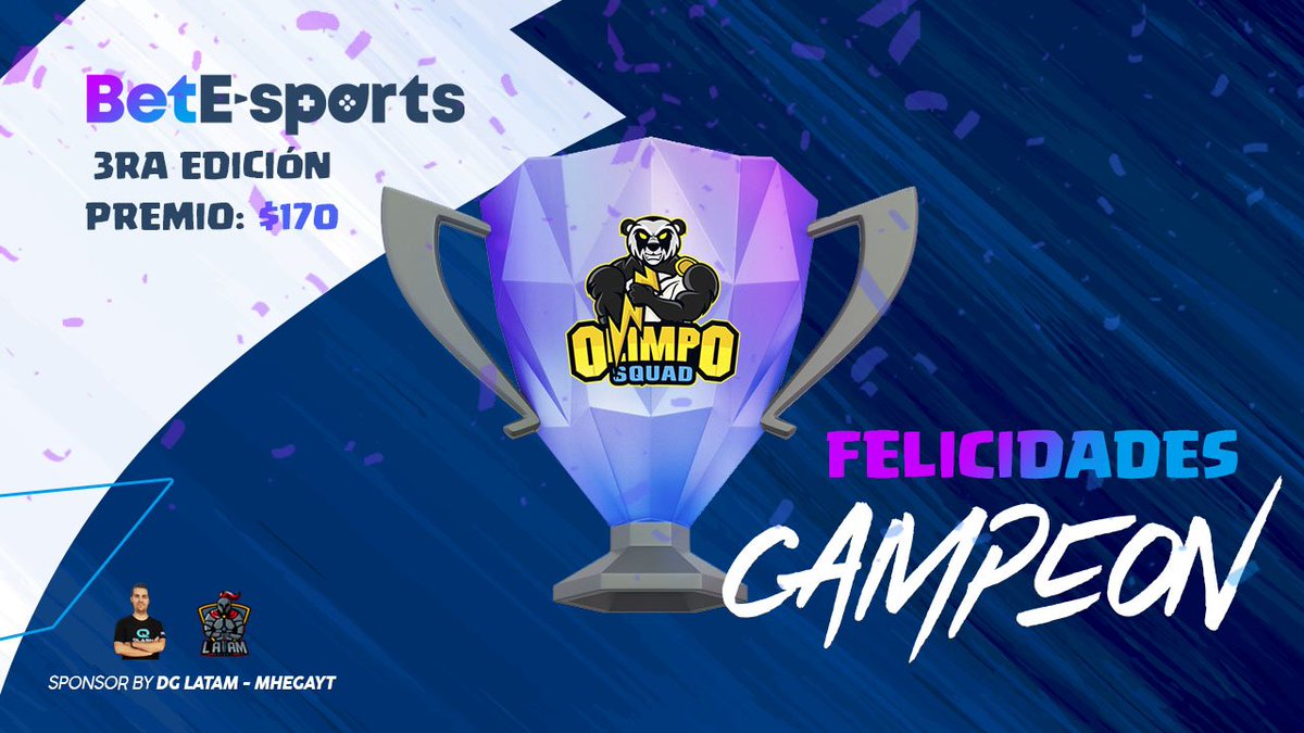 Betesports_'s tweet photo. ¡Felicitaciones al gran campeón @OlimpoSquad 🇵🇪! ⚡

-Invictos en la copa, demostrando un enorme y espléndido nivel de juego, más que merecido 1er lugar para este grupo de jugadores y staff que con disciplina e inteligencia lograron el tan anhelado campeonato. ¡Éxitos! 🥂 https://t.co/lIPPphisV0