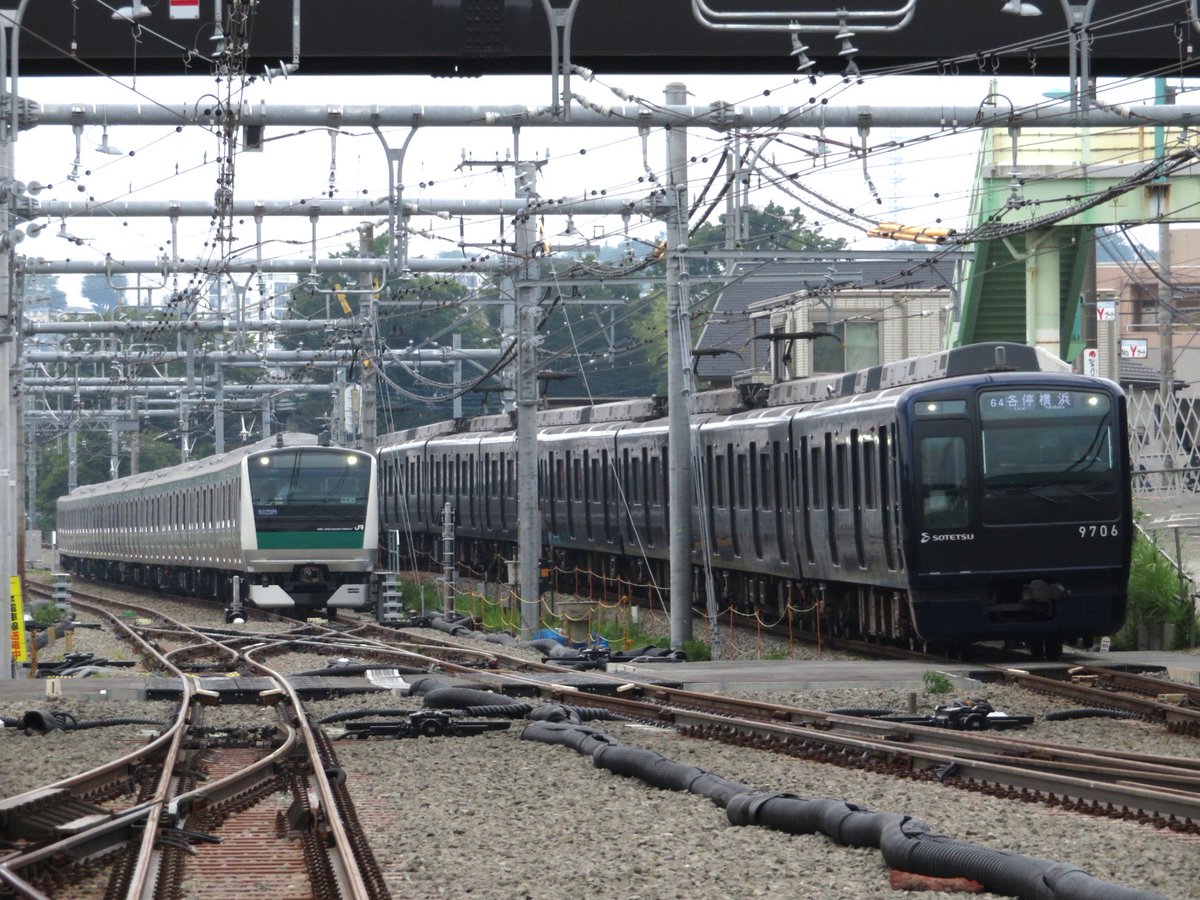 tobu1819's tweet photo. E233系7000番代相鉄乗り入れ試運転。
E233系が小田急線に続き大手民鉄ニ社目となる相鉄へ乗り入れました。 https://t.co/o6mUfH5CHE