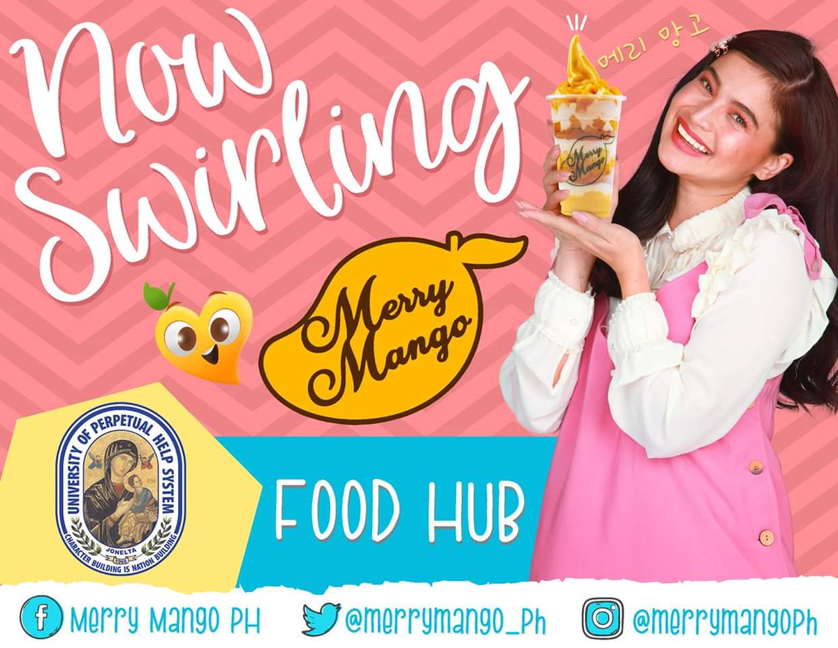 ViceGandaorg's tweet photo. RT annecurtissmith: RT merrymango_ph: We are NOW SWIRLING at the Food Hub of University of Perpetual Help, Las Piรฑas City. Let us spread the merriness of the merrylicious mangolicious desserts of Merry Mango PH. See you there!
annecurtissmith
#MerryManโฆ https://t.co/S5Cut0Gsx8