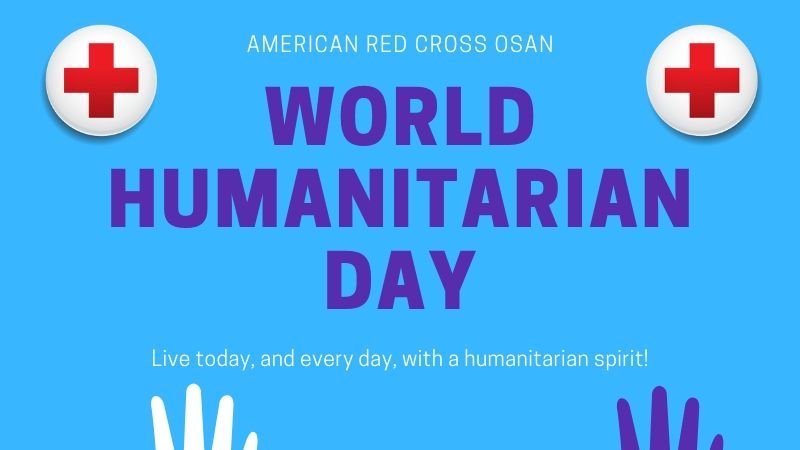 OsanRed's tweet photo. A humanitarian is someone who strives to help their fellow human(s), promote human welfare &amp; alleviate human suffering. This is the principle the #AmericanRedCross was founded on &amp; we work to share with our Osan community every day. #WorldHumanitarianDay  #TeamOsan #OsanRedCross https://t.co/ndbVa3iDdo