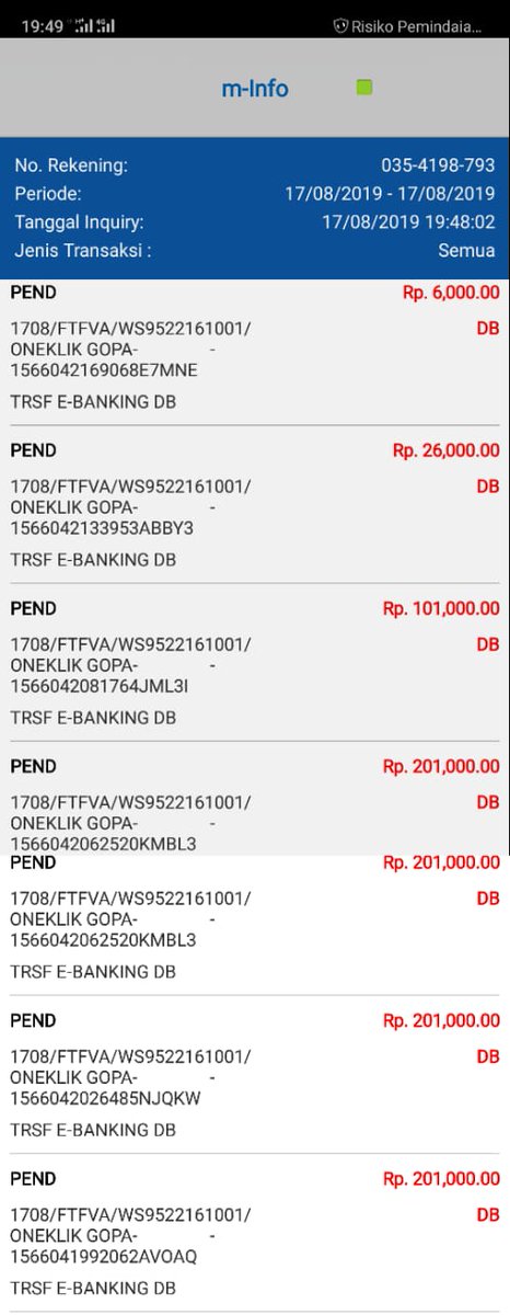 uciikucii's tweet photo. Dear @CCICPolri @DivHumas_Polri
 tgl 17 agst sy kena penipuan online via oneklik Gopay 736rb, mohon ditindaklanjuti, no hp nya masih aktif 081932022773 an. Kiki Amelia Rizka sedang akun gopay an. Melinda Kumalasari. Terimakasih https://t.co/o683ENZ2w9
