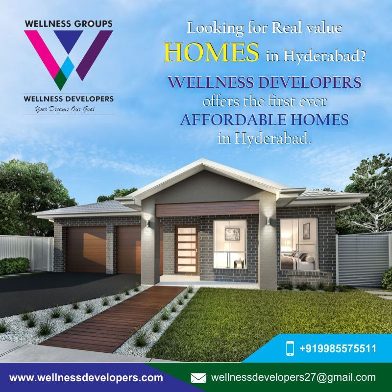 wellnessdevelo1's tweet photo. Looking for a Real value Homes in Hyderabad wellness developer's offer's the first ever Affordable home's in Hyderabad.
for more info visit: https://t.co/HSTkcZ9aQy
Reach us at :9985575511
#gatedcommunity #realestate #plot #house #construction #property #sale #wellnessdevelopers https://t.co/4noB9jVdiQ
