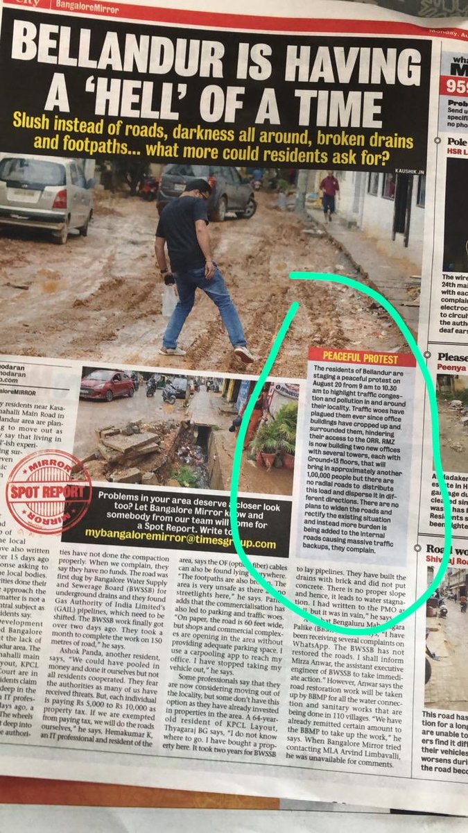 kumarsamit's tweet photo. Do join for this peaceful human chain to raise awareness against the traffic woes and reckless, insensitive constructions by RMZ, Adarsh Developers and other such builders without any care for the 6000+ residents of Adarsh Palm Retreat. 20 Aug; 9:00AM @Tejasvi_Surya @timesofindia https://t.co/TttWCWnKNk