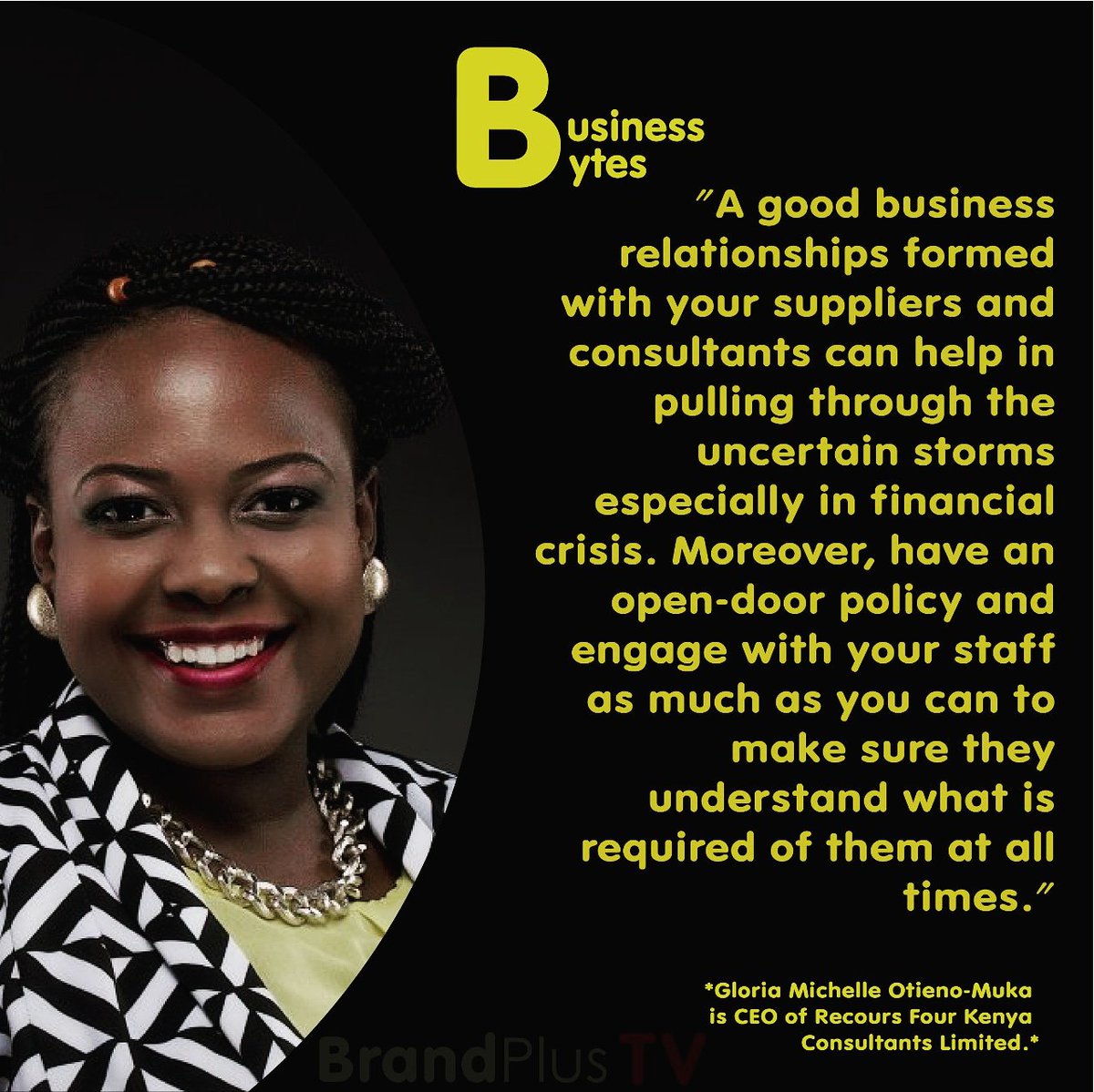 BrandplusTv's tweet photo. As a vision carrier you need people to execute your vision,you can't do it alone.
Credits to:@michelle_gloria,@R4Kenya
#BusinessBytes
#BusinessIntelligence #teamwork #BusinessStrategy #MondayMotivation #SuccessTip #entreprenuers #Entrepreneurship
#BrandPlusTV
#QualityEdutainment https://t.co/qKMSIkPiUv