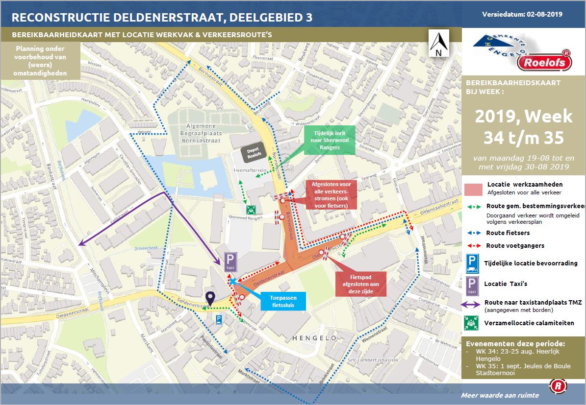Goedemorgen! Vandaag (19 augustus) starten de werkzaamheden aan de Deldenerstraat en het kruispunt Thiemsbrug. In de bereikbaarheidskaart week 34/35 meer inzicht. Alle omleidingen (ook die voor het gemotoriseerde verkeer 🚗🚕🚙🛵) worden ter plekke aangegeven.
