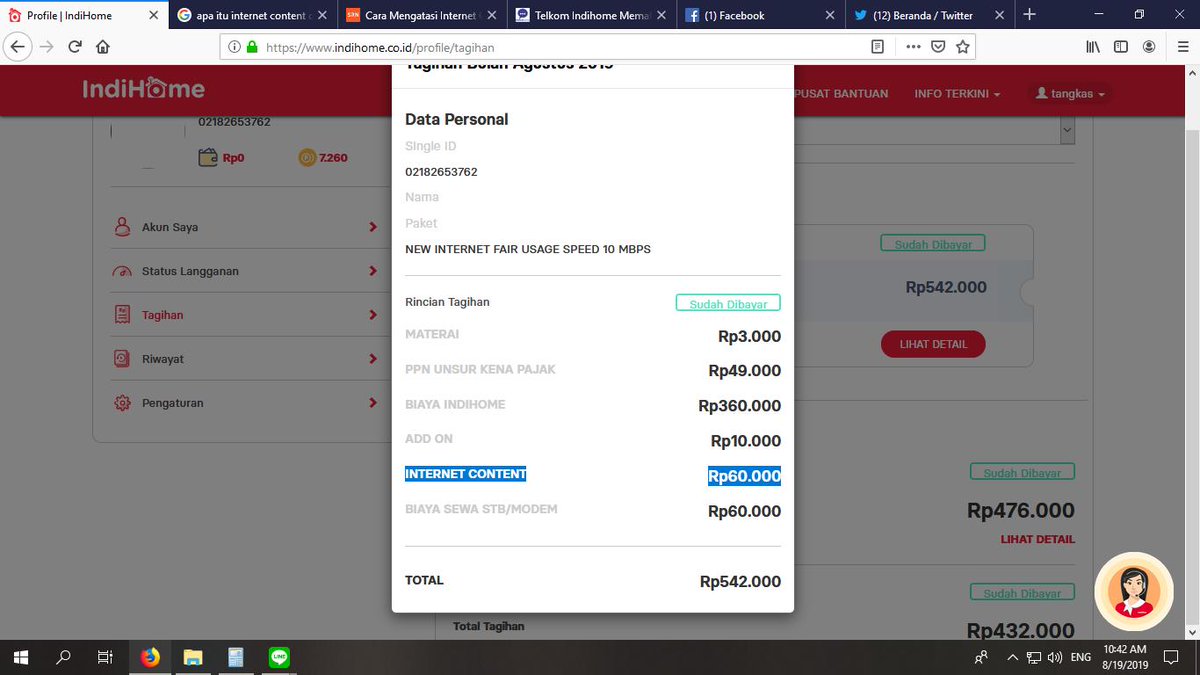 Tangkas_BNC's tweet photo. @TelkomCare Internet 122848202054.... coba jelasin.... jangan senaknya masukin Internet Content segala... dah banyak kasus kaya gini...... dari awal saya langganan https://t.co/lXQ9Wwp1WY