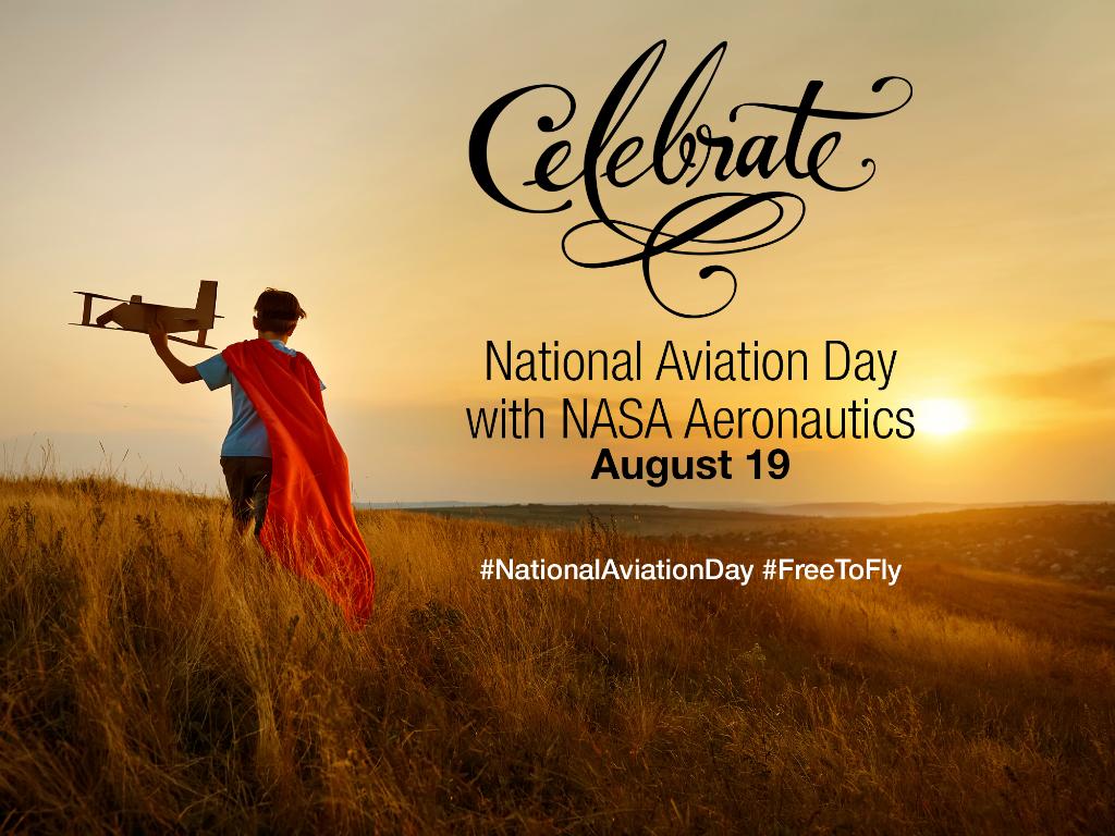 NASAaero's tweet photo. Today is #NationalAviationDay! Follow along with us ALL DAY as we reveal the surprising ways our aviation research shows up in your daily life ✈️ https://t.co/fFkcdG6vf0