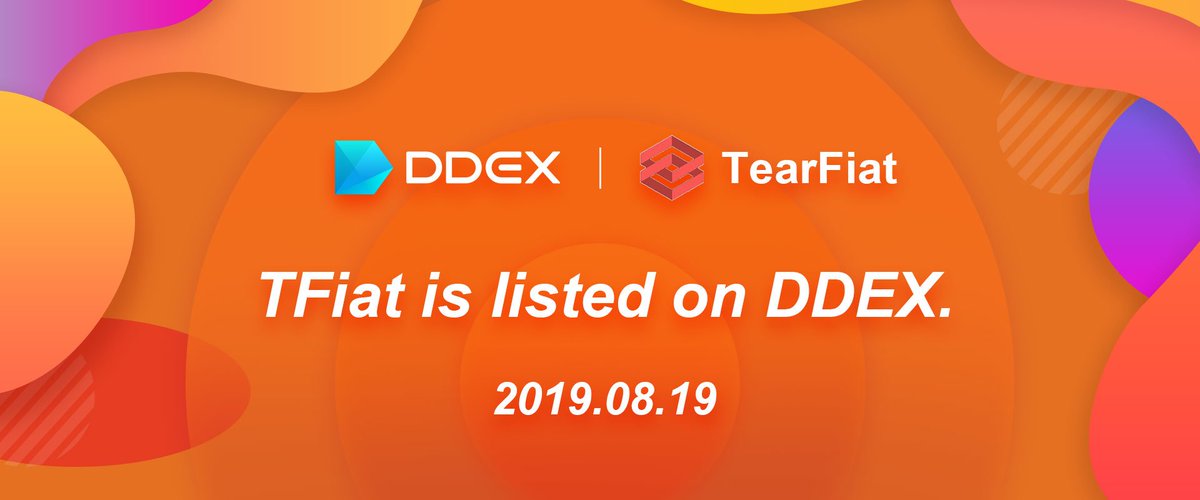 ddexio2018's tweet photo. $TFiat by @tearfiat is listed on #DDEX.
https://t.co/Jb6QOTnNuW

#ETH #Ethereum #DEX #Crypto #cryptocurrency #newlisting https://t.co/AktFOVl1xI