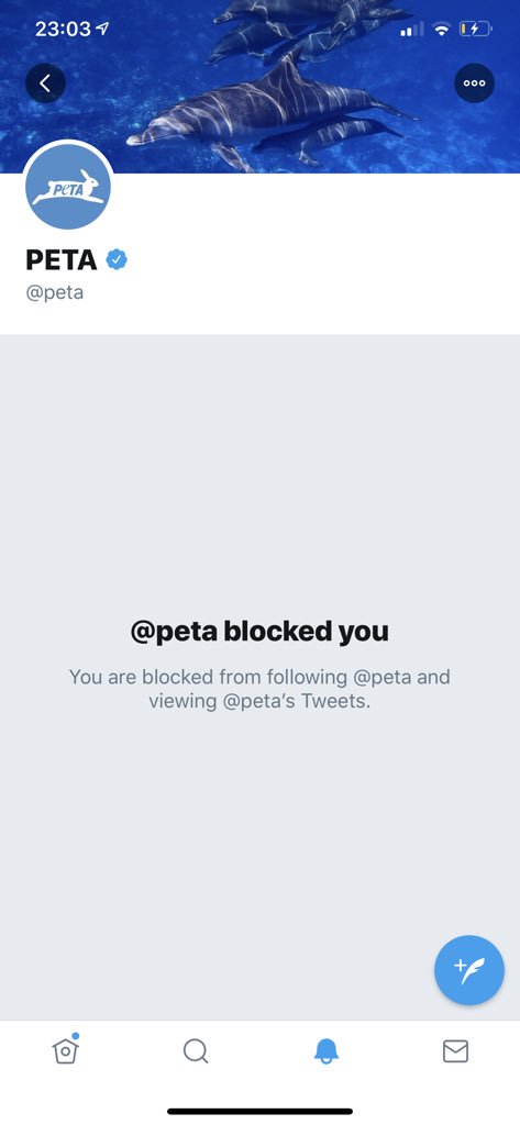Figure I’d let y’all know <a href="/peta/">PETA</a> petty ass still has me blocked 🙄