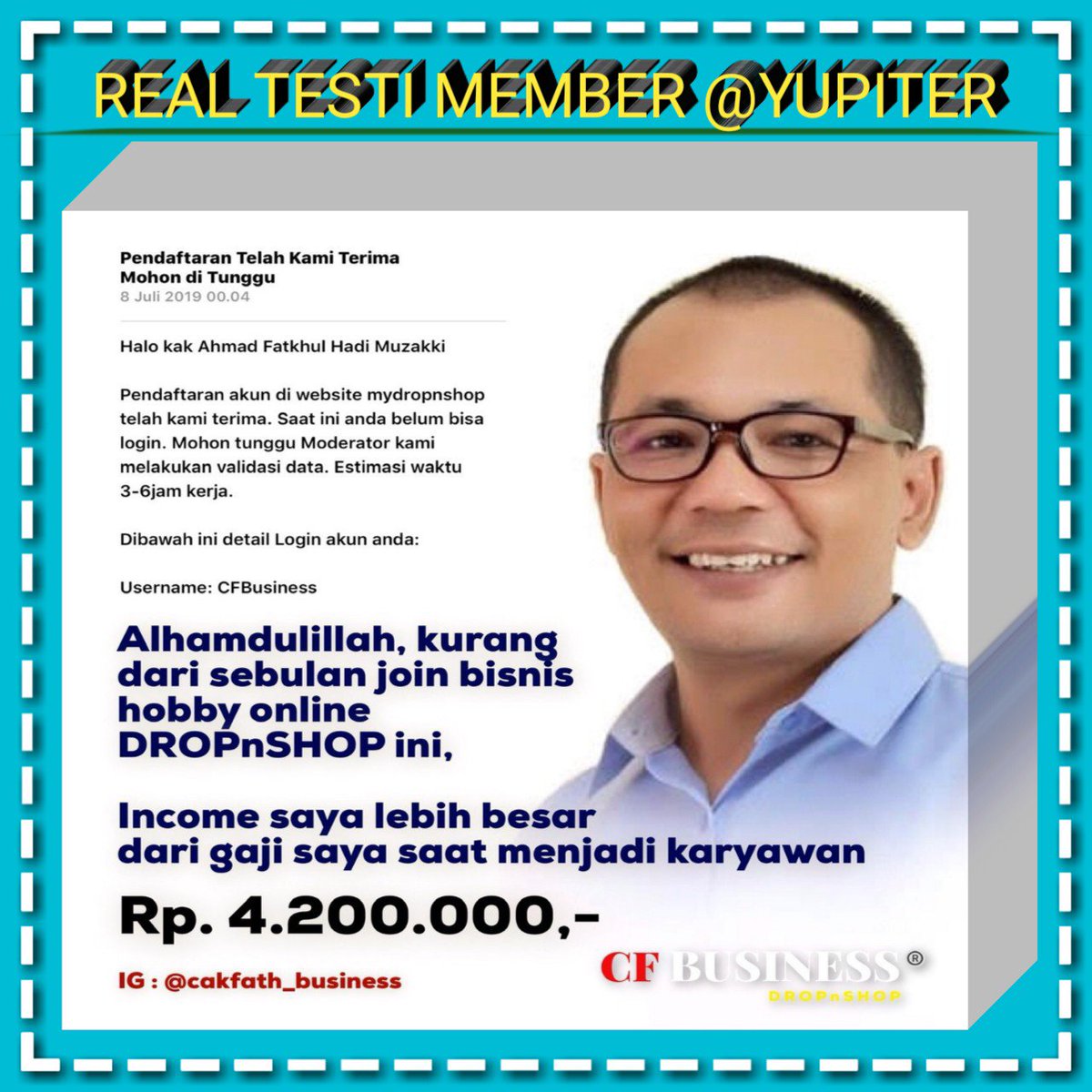 yupiterbusiness's tweet photo. REKOMENDASI BISNIS!!! Mau kerja sampingan modal HP dan Sosmed??
Buat ngisi waktu luang mu 😁😁
Disini kamu bisa
✔ Punya penghasilan 350ribu perhari - 10 Juta perbulan
✔ Gak ngerepotin orang tua lagi
✔ Nambah ekonomi rumah tangga
Klik link 👉https://t.co/7jd4zkfdLB https://t.co/o7M2ziJeEb