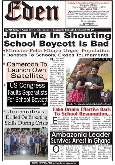 MimiMefoInfo's tweet photo. What the papers say today in Cameroon 

Please click link below for other newspaper headlines today in Cameroon 👇👇👇

https://t.co/a6ovEkIsPa https://t.co/7j3VzVIcbl