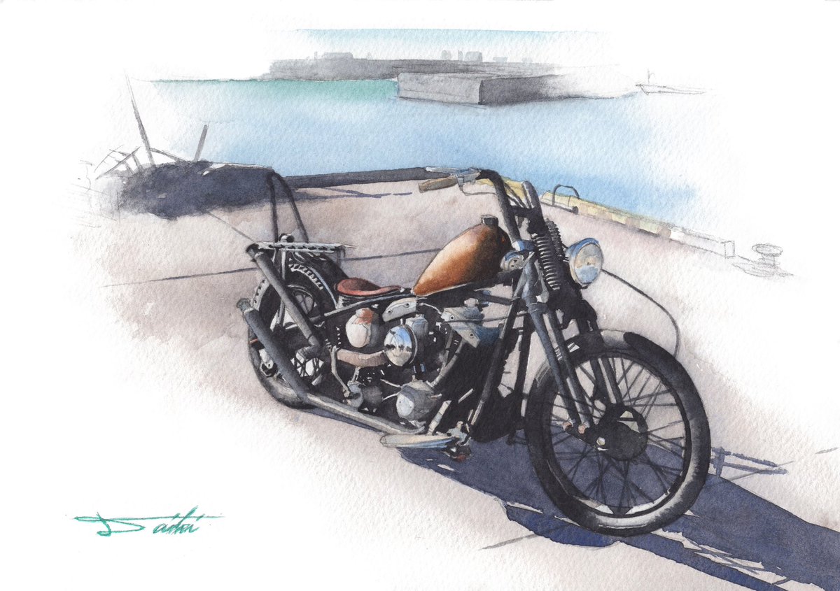 コサカダイキ イラストレーター در توییتر バイクの日 横の構図がが多い 笑
