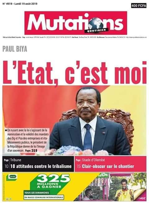 MimiMefoInfo's tweet photo. What the papers say today in Cameroon 

Please click link below for other newspaper headlines today in Cameroon 👇👇👇

https://t.co/a6ovEkIsPa https://t.co/7j3VzVIcbl