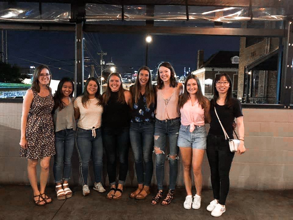 doctorsarahmac's tweet photo. Loved getting some of the #sqAuD together to meet our newest members tonight! First year orientation starts tomorrow which means I somehow became a third year and I'm not sure I like it. #audpeeps #aud2be #vandyaud https://t.co/XJg8XdlEuh