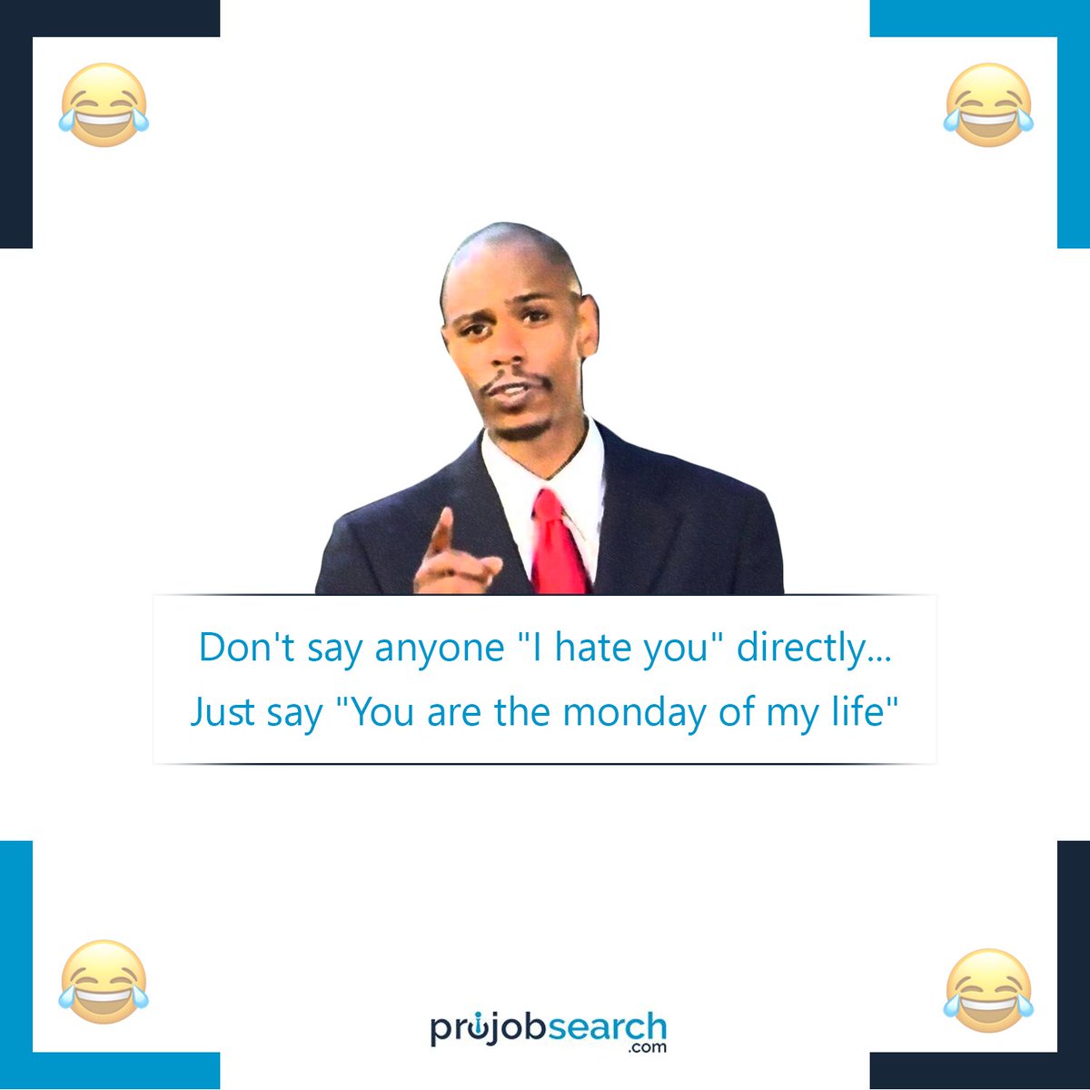 Pro_Job_Search's tweet photo. I like you as i like the Mondays of my life. :-D
#Monday #FunnyMemes #WeeklyPost #Funny #LOL #MondayMeme #ProJobSearch https://t.co/mFhfktWsf8