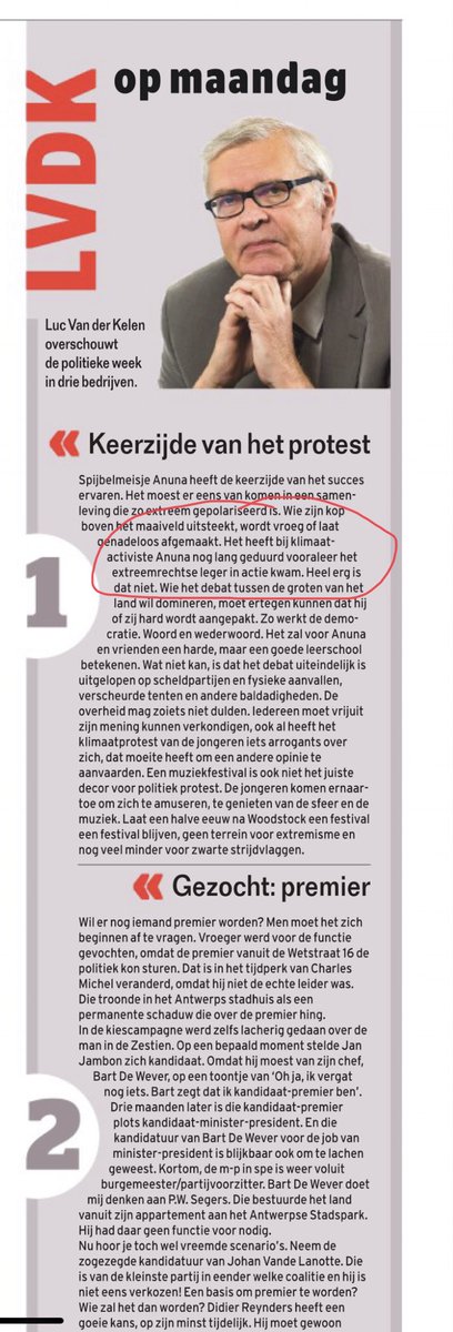 Katia1904's tweet photo. Dus al wie het niet eens is met Anuna is extreem-rechts volgens #LVDK @HLN_BE stuur die man eens echt met pensioen alsjeblieft 🙄 https://t.co/H6gpGON4MT