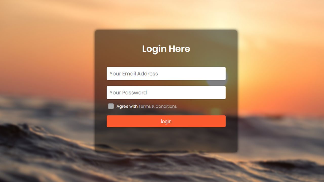 Biểu mẫu đăng nhập trong suốt với hiệu ứng mờ (Transparent login form with blur) là một cách tuyệt vời để tạo cảm giác thật đẹp mắt cho trang web của bạn. Với hiệu ứng này, bạn có thể thấy rõ nền trang web và các phần tử khác với khả năng tùy chỉnh cực kỳ linh hoạt. Click vào ảnh để xem biểu mẫu đăng nhập tuyệt đẹp này.