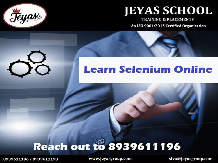 jeyasgroup's tweet photo. Become a Professional Selenium Automation Tester in 3 Months !!!!
#automationtesting #selenium
#softwaretesting #MachineLearningTesting #ArtificialIntelligenceTesting
#onlinetrainings #bestonlinetraininginhyderabad #bestonlinetraininginchennai #jeyasgroup https://t.co/gLHi58xggX