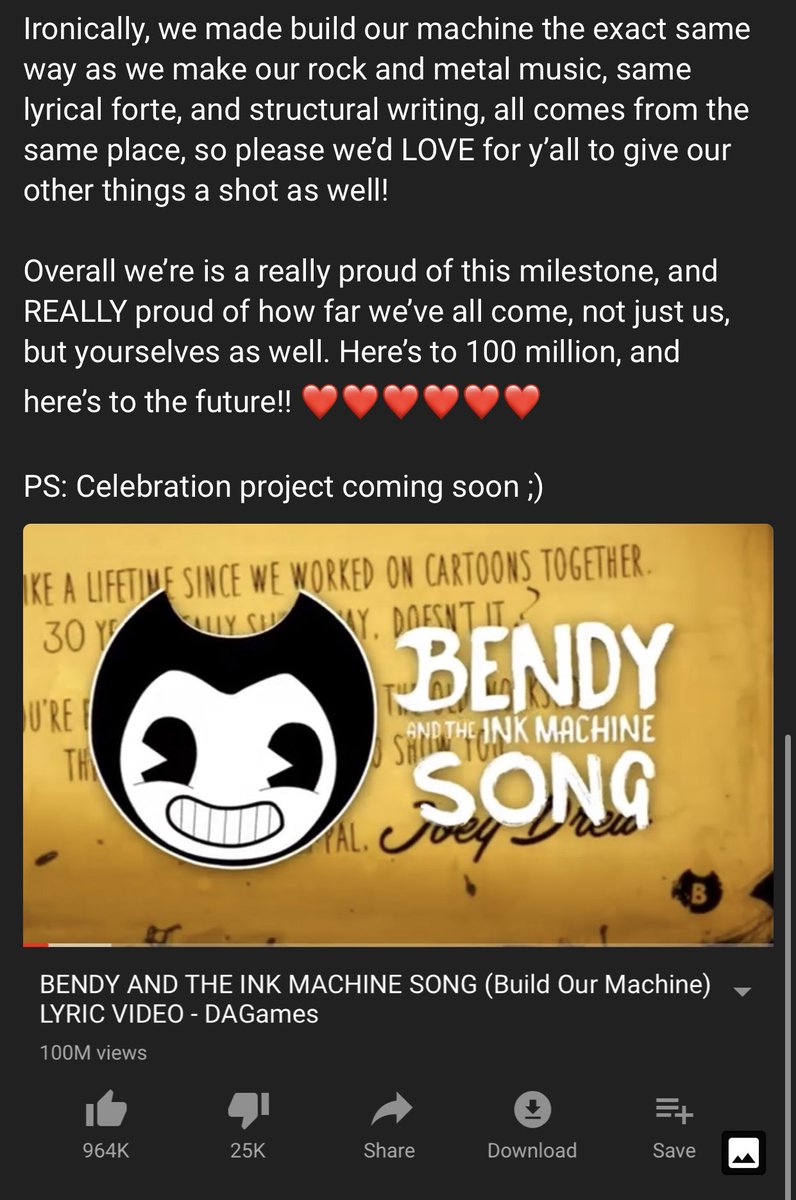 BENDY AND THE INK MACHINE SONG (Build Our Machine) LYRIC VIDEO - DAGames 