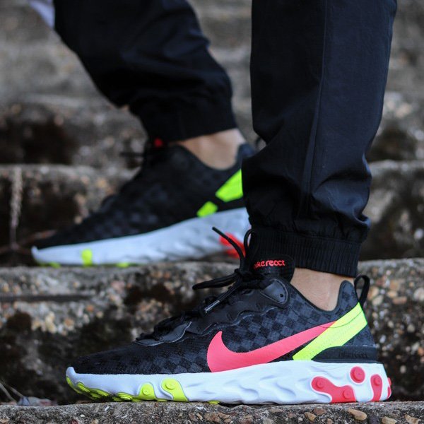 nike react element 55 black crimson volt